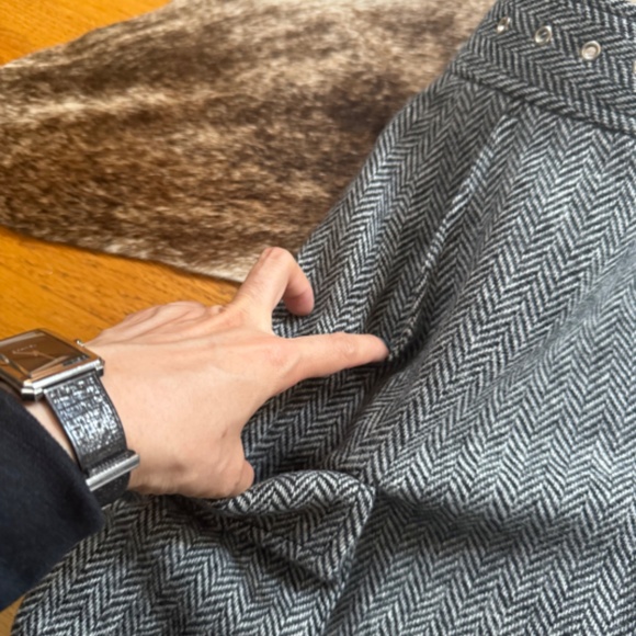 MONSE Fall 2017 Runway Wool Herringbone Lace-up Pants in Charcoal White Size 4 - Picture 10 of 15